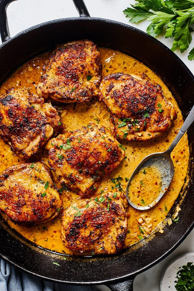 Easy Skillet Chicken Thighs